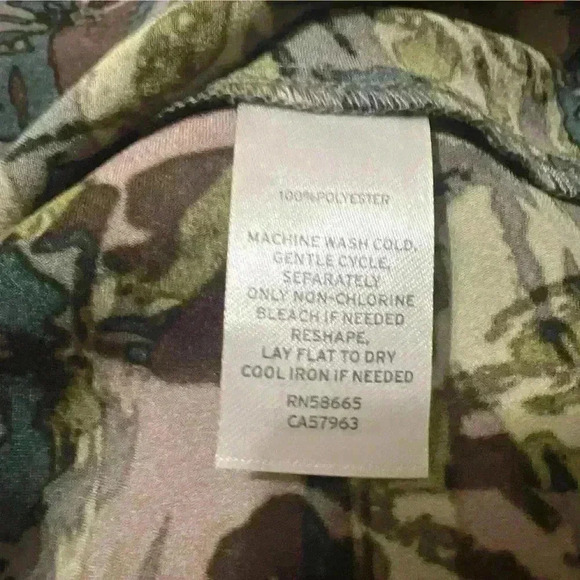 BP Cowl Neck Mini Dress in Black-Brown Floral Camo Size S - Picture 10 of 11